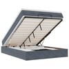 vidaXL Estructura cama otomana con colch&oacute;n gris oscuro 140x200cm
