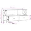 vidaXL Mueble TV hierro y madera contrachapada roble marr&oacute;n 90x33x45cm