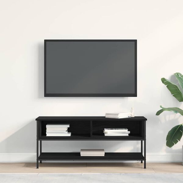 vidaXL Conjunto de mueble de TV Roble Negro 100 x 35 x 45 cm