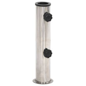vidaXL Base de sombrilla para m&aacute;stil &Oslash;38/48 mm acero inoxidable plata