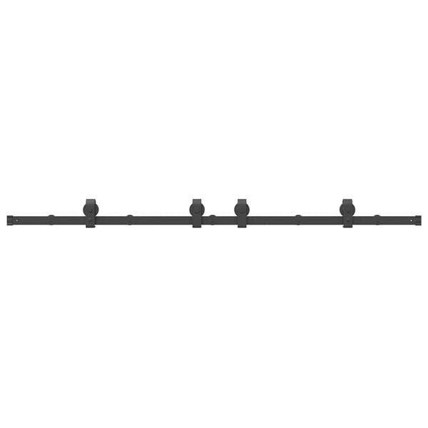 vidaXL Kit de herrajes para puertas correderas acero negro 183 cm