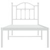 vidaXL Estructura cama sin colchón con cabecero metal blanco 75x190 cm