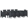 vidaXL Conjunto de Comedor de Jard&iacute;n 11 uds. Antracita Polipropileno
