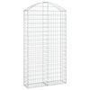 vidaXL Cesta gaviones forma arco hierro galvanizado 100x30x180/200 cm