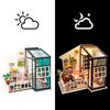 Robotime Kit de miniatura de bricolaje Balcony Daydreaming con luz LED