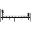vidaXL Estructura cama sin colch&oacute;n con estribo metal negro 200x200 cm