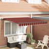 vidaXL Toldo Retr&aacute;ctil Rojo y Negro 350 x 250 cm Tela y Aluminio