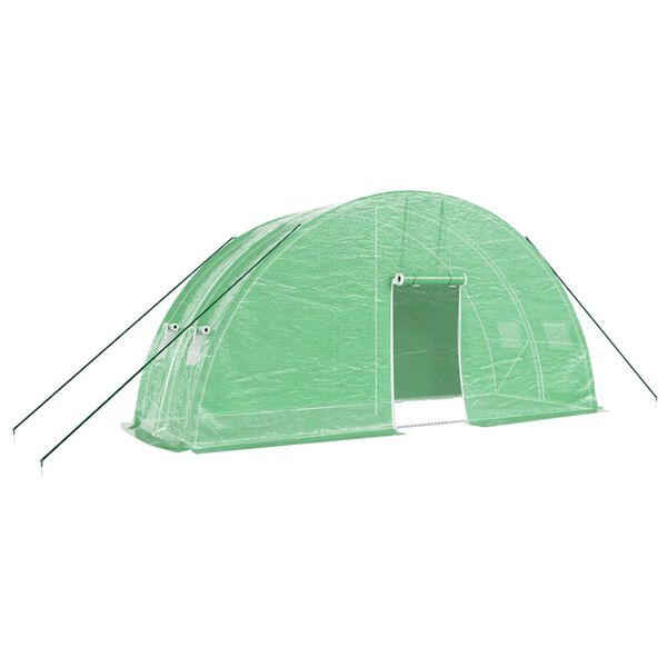 vidaXL Invernadero con estructura de acero verde 12 m² 6x2x2,85 m