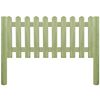 vidaXL Valla de estacas de madera de pino impregnada, 5,1 m, 80 cm, 6/9 cm