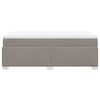 vidaXL Cama box spring con colch&oacute;n tela gris taupe 120x200 cm