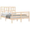 vidaXL Estructura de cama con cabecero madera maciza 140x190 cm