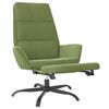 vidaXL Sill&oacute;n de relax con reposapi&eacute;s de terciopelo verde claro