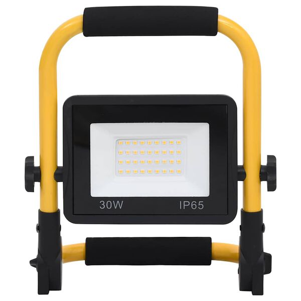 vidaXL Foco LED con asa 30 W blanco c&aacute;lido