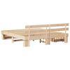 vidaXL Estructura de cama Marr&oacute;n 180 x 200 cm Madera de pino macizo