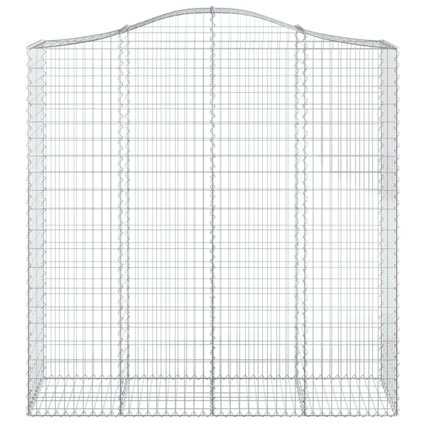 vidaXL Cestas de gaviones 3 uds forma de arco hierro 200x50x200/220 cm
