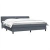 vidaXL Cama box spring con colchones terciopelo gris oscuro 200x210 cm