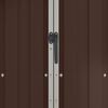 vidaXL Cobertizo de jardín acero galvanizado marrón 116x45x175 cm