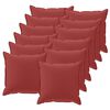 vidaXL Funda de almohada 12 uds. HOUTEN Rojo vino 45 x 45 cm Poli&eacute;ster