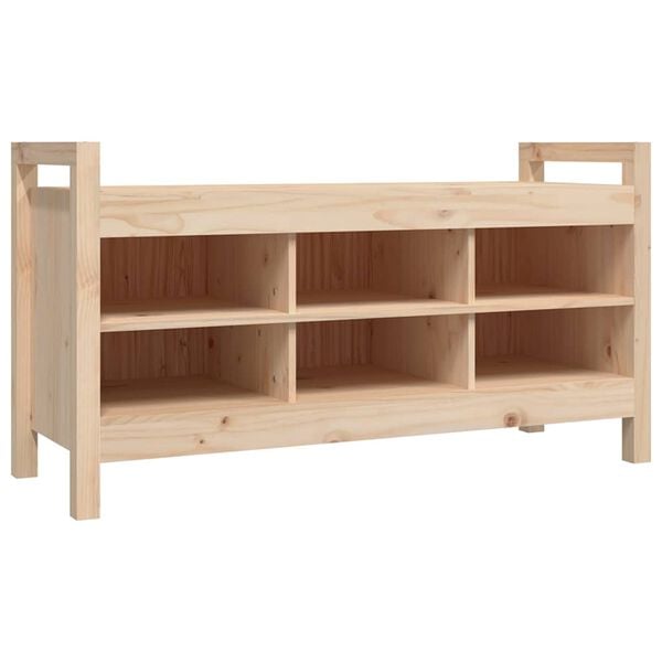 vidaXL Banco de recibidor madera maciza de pino 110x40x60 cm