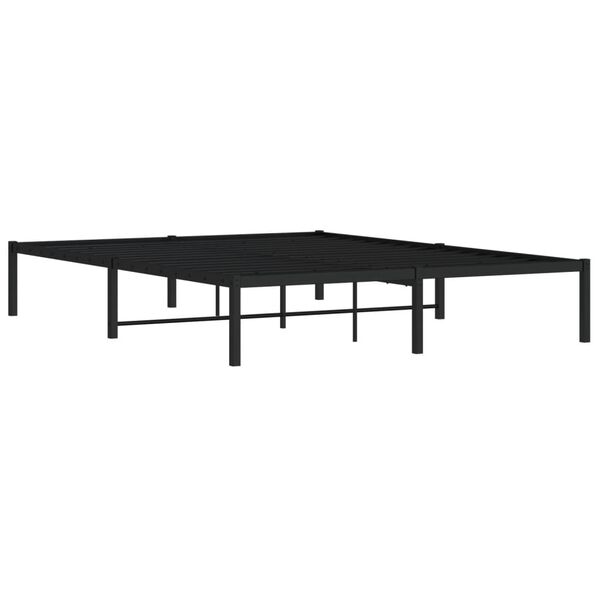 vidaXL Estructura de cama sin colchón metal negro 160x200 cm
