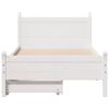 vidaXL Estructura de cama sin colch&oacute;n madera maciza blanca 75x190 cm