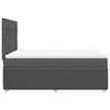 vidaXL Cama box spring con colch&oacute;n tela gris oscuro 160x200 cm