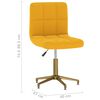 vidaXL Sillas de comedor giratorias 2 uds terciopelo amarillo mostaza