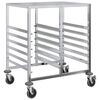 vidaXL Carro con bandejas y 12 contenedores GN 75x55x87 cm