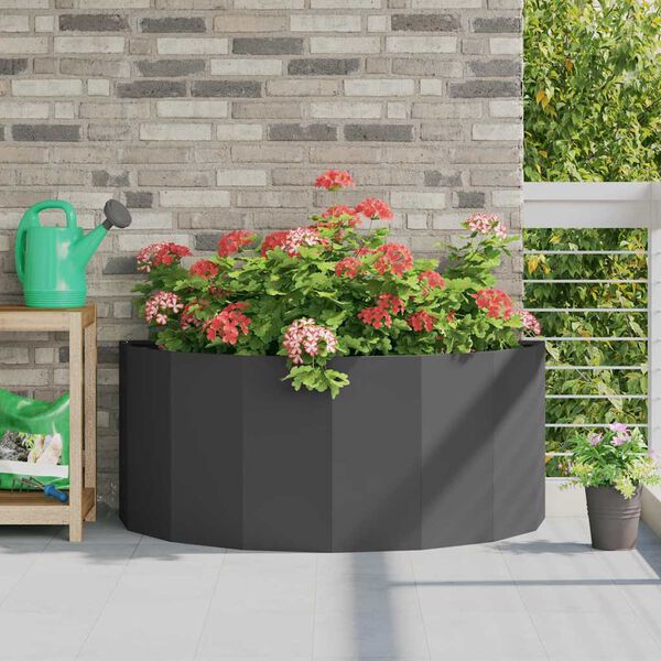 vidaXL Jardinera Negro 120 x 60 x 50 cm Acero