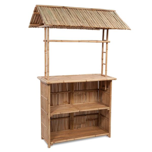 vidaXL Juego de bar de 3 piezas de bamb&uacute;