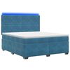 vidaXL Cama box spring con colch&oacute;n Azul 140 x 200 cm Terciopelo