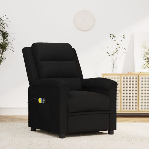 vidaXL Sill&oacute;n de masaje el&eacute;ctrico terciopelo negro