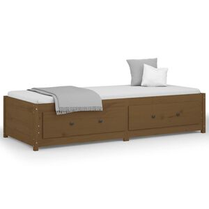 vidaXL Sof&aacute; cama sin colch&oacute;n madera maciza pino marr&oacute;n miel 80x200 cm