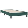 vidaXL Cama box spring con colch&oacute;n y LED terciopelo verde oscuro 100x210 cm