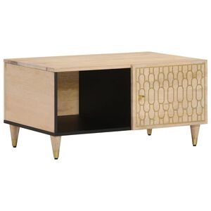 vidaXL Mesa de centro de madera maciza de mango 80x50x40 cm