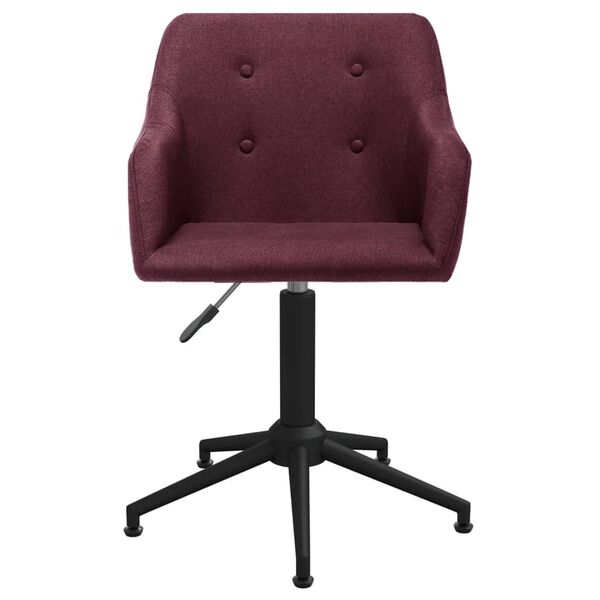 vidaXL Silla de comedor giratoria tela morada