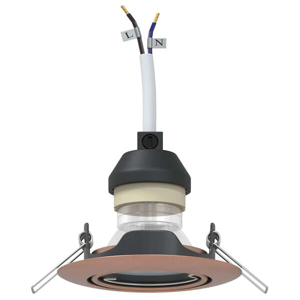 vidaXL Foco 24 pcs Cobre 9 x 9 x 2.5 cm Metal