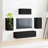 vidaXL Conjunto de mueble de TV 5 pcs Negro Madera de ingenier&iacute;a