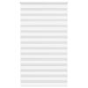 vidaXL Estor cebra blanco 125x230 cm tejido ancho 120,9 cm poli&eacute;ster