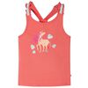 vidaXL Camiseta de tirantes infantil color coral 140