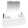 vidaXL Juego de Muebles de Ba&ntilde;o 4 uds. Blanco Madera de ingenier&iacute;a