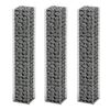 vidaXL Cestas de muro de gaviones alambre galvanizado 25x25x150cm 3 ud