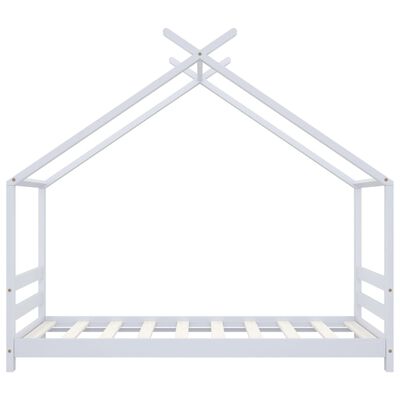 vidaXL Estructura de cama infantil madera maciza pino blanco 80x160 cm