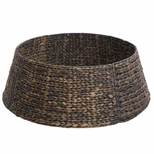 vidaXL Collar para &aacute;rbol de Navidad Redondo Negro Di&aacute;m. 60 x 22 cm