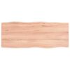 vidaXL Tablero mesa madera tratada borde natural marr&oacute;n 100x40x(2-4)cm