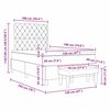 vidaXL Cama tipo Box Spring Gris claro 120 x 190 cm Terciopelo