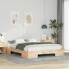 vidaXL Estructura de cama Marrón 140 x 200 cm Madera maciza de pino