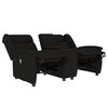 vidaXL Sill&oacute;n de masaje reclinable 2 plazas con portavasos negro