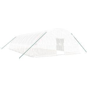 vidaXL Invernadero con estructura de acero blanco 72 m&sup2; 12x6x2,85 m