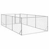 vidaXL Caseta para perros de exterior con puerta 2x4x1 m de acero galvanizado